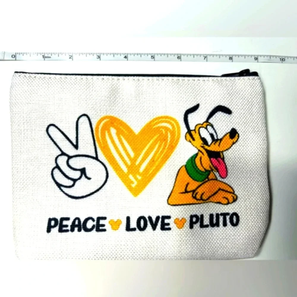 Peace Love  Pluto/Cosmetics Bag ✌️💛🐕‍🦺 Free w/Purchase - Picture 2 of 5